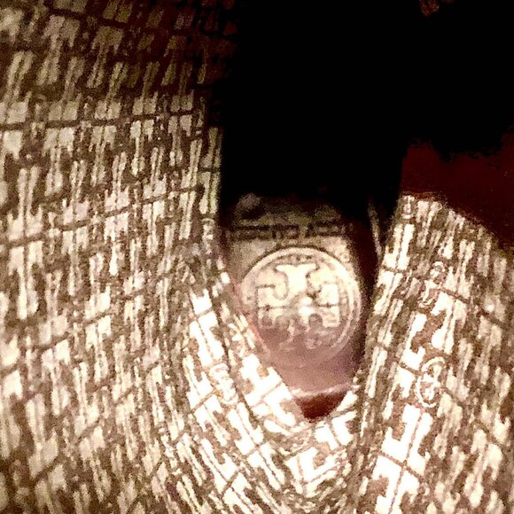 TORY BURCH Kiernan Leather Riding Boot Saddle Brown Gold Metal Logo 8.5 MSRP$450 - Picture 7 of 9